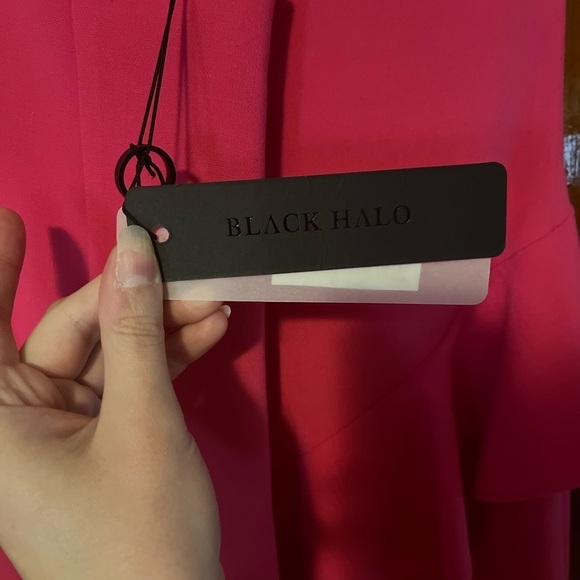 BLACK Halo Leni sheath pink ruffle dress - Picture 4 of 4